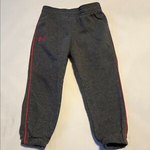 Under Armour Kids Charcoal Joggers with Red Trim